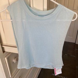 NWT  Size XS Alo Yoga Baby Blue Mesh Tank